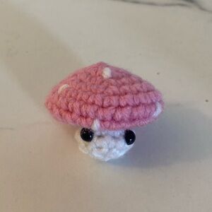 Crochet Popping Mushroom Spring Pink